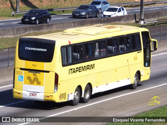 Viação Itapemirim 9501 na cidade de São José dos Campos, São Paulo, Brasil, por Ezequiel Vicente Fernandes. ID da foto: 8010379.