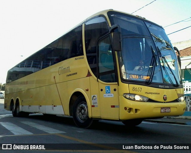 Viação Itapemirim 8657 na cidade de Aparecida, São Paulo, Brasil, por Luan Barbosa de Paula Soares. Número da foto: #8012060.