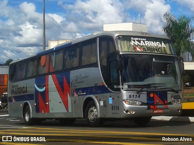 Expresso Maringá 5114 na cidade de Londrina, Paraná, Brasil, por Robson Alves. ID da foto: 8013479.