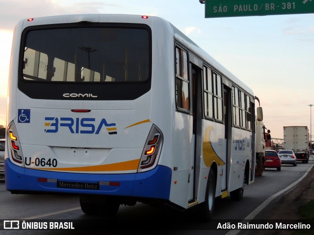 Transportes Metropolitanos Brisa U-0640 na cidade de Belo Horizonte, Minas Gerais, Brasil, por Adão Raimundo Marcelino. ID da foto: 8012944.