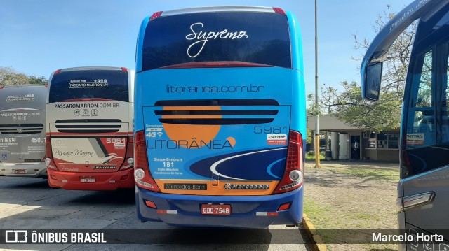 Litorânea Transportes Coletivos 5981 na cidade de São Paulo, São Paulo, Brasil, por Marcelo Horta. Número da foto: #8014567.