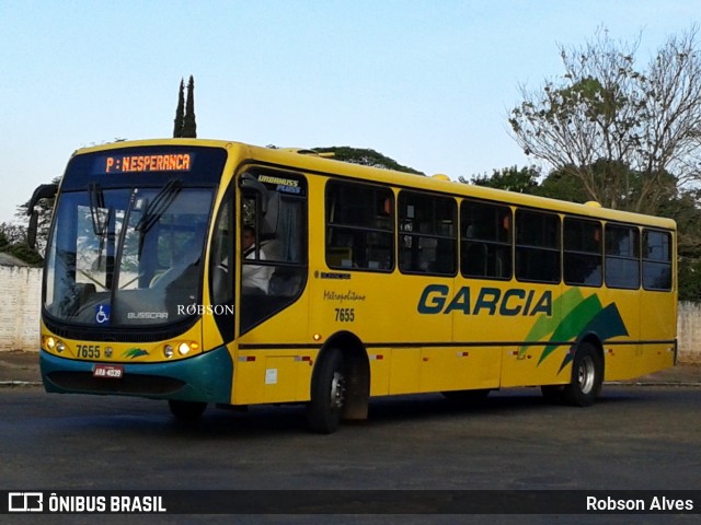 Viação Garcia 7655 na cidade de Paranavaí, Paraná, Brasil, por Robson Alves. ID da foto: 8013538.