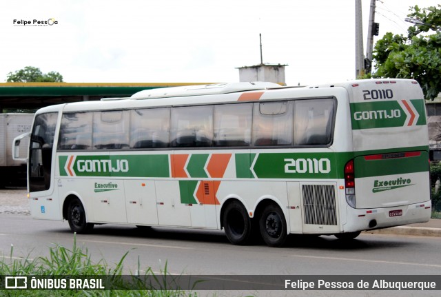 Empresa Gontijo de Transportes 20110 na cidade de Vitória da Conquista, Bahia, Brasil, por Felipe Pessoa de Albuquerque. ID da foto: 8016118.