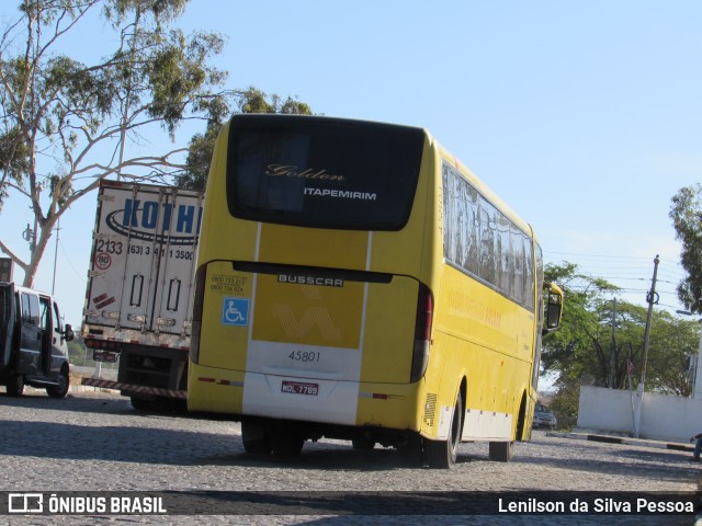 Viação Itapemirim 45801 na cidade de Caruaru, Pernambuco, Brasil, por Lenilson da Silva Pessoa. ID da foto: 8015989.