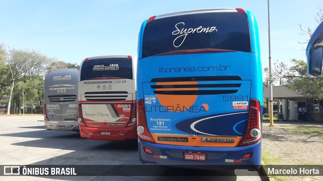 Litorânea Transportes Coletivos 5981 na cidade de São Paulo, São Paulo, Brasil, por Marcelo Horta. Número da foto: #8014562.