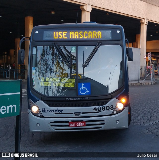 Viação Euclásio 40808 na cidade de Belo Horizonte, Minas Gerais, Brasil, por Júlio César. ID da foto: 8014005.