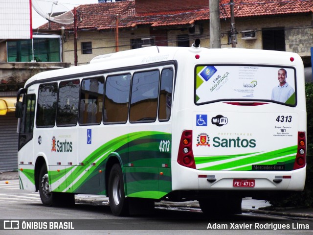 Viação Piracicabana Santos 4313 na cidade de Santos, São Paulo, Brasil, por Adam Xavier Rodrigues Lima. Número da foto: #8017761.