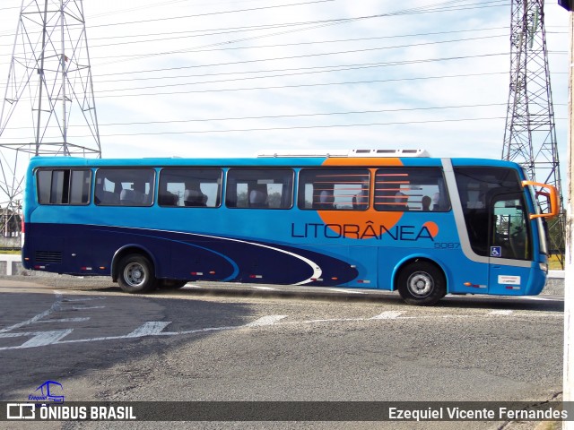 Litorânea Transportes Coletivos 5087 na cidade de São José dos Campos, São Paulo, Brasil, por Ezequiel Vicente Fernandes. ID da foto: 8017441.