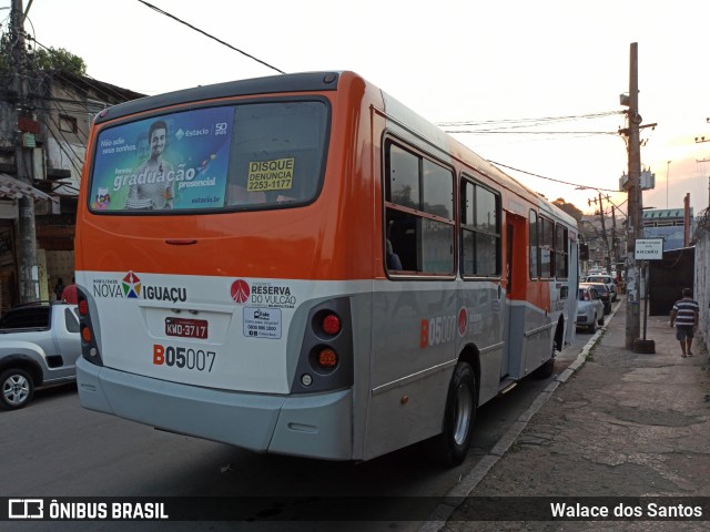 Viação Nilopolitana B05007 na cidade de Nova Iguaçu, Rio de Janeiro, Brasil, por Walace dos Santos. Número da foto: #8016816.