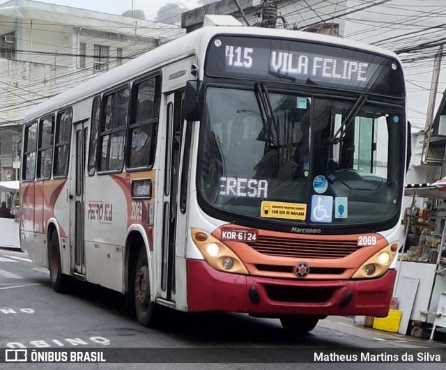 Petro Ita Transportes Coletivos de Passageiros 2069 na cidade de Petrópolis, Rio de Janeiro, Brasil, por Matheus Martins da Silva. Número da foto: #8016671.
