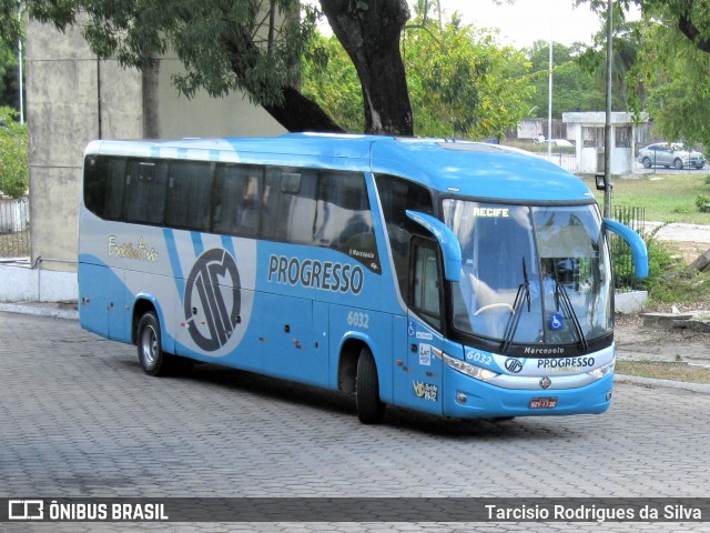 Auto Viação Progresso 6032 na cidade de João Pessoa, Paraíba, Brasil, por Tarcisio Rodrigues da Silva. ID da foto: 8020044.