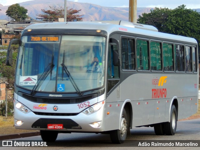 Viação Triunfo 1052 na cidade de Belo Horizonte, Minas Gerais, Brasil, por Adão Raimundo Marcelino. ID da foto: 8021486.