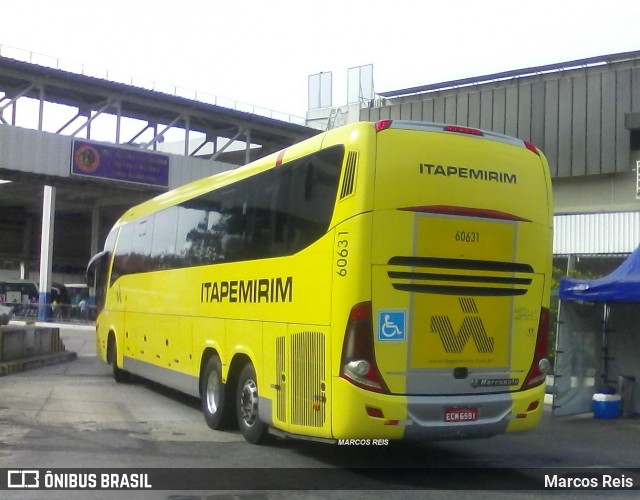Viação Itapemirim 60631 na cidade de Rio de Janeiro, Rio de Janeiro, Brasil, por Marcos Reis. Número da foto: #8020042.