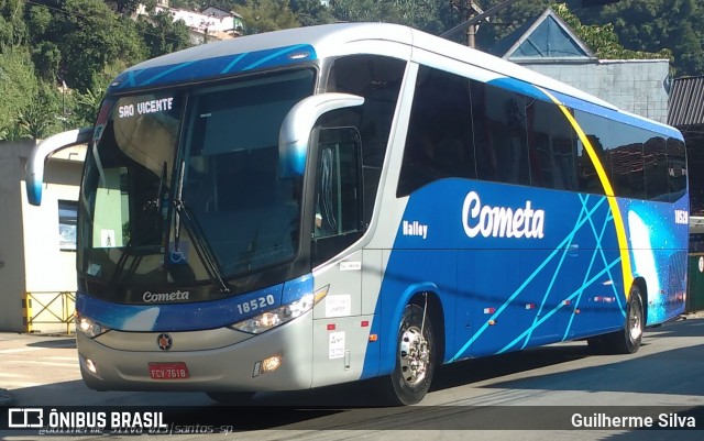 Viação Cometa 18520 na cidade de Santos, São Paulo, Brasil, por Guilherme Silva. ID da foto: 8019731.