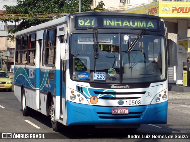 Viação Penha Rio 10503 na cidade de Rio de Janeiro, Rio de Janeiro, Brasil, por André Luiz Gomes de Souza. Número da foto: #8021474.