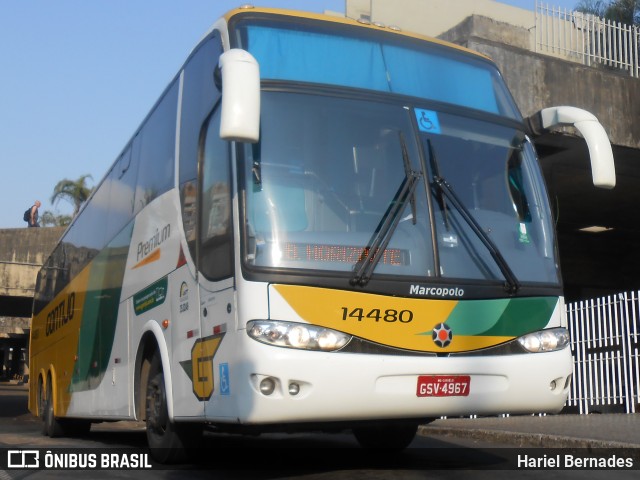 Empresa Gontijo de Transportes 14480 na cidade de Belo Horizonte, Minas Gerais, Brasil, por Hariel Bernades. Número da foto: #8019800.