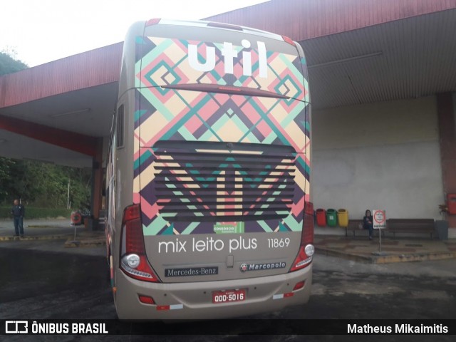UTIL - União Transporte Interestadual de Luxo 11869 na cidade de Juiz de Fora, Minas Gerais, Brasil, por Matheus Mikaimitis . Número da foto: #8022966.
