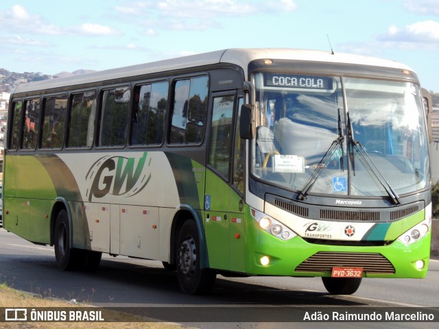 GW Transportes e Turismo 350 na cidade de Belo Horizonte, Minas Gerais, Brasil, por Adão Raimundo Marcelino. ID da foto: 8025084.