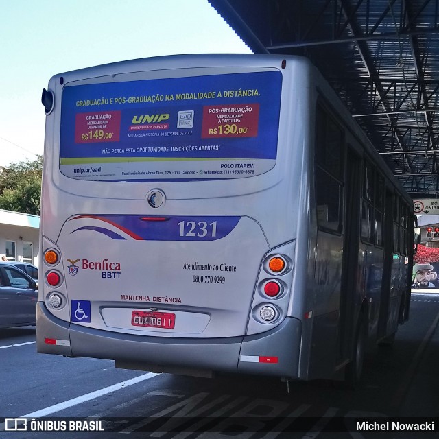 BBTT - Benfica Barueri Transporte e Turismo 1231 na cidade de Itapevi, São Paulo, Brasil, por Michel Nowacki. Número da foto: #8025395.
