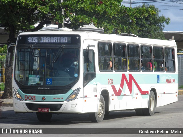 Viação Mirim 908 na cidade de Jaboatão dos Guararapes, Pernambuco, Brasil, por Gustavo Felipe Melo. Número da foto: #8022437.