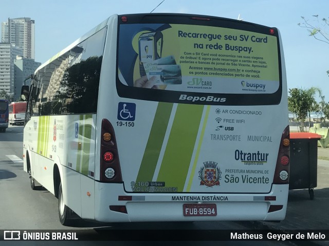 Otrantur Transporte e Turismo 19-150 na cidade de São Vicente, São Paulo, Brasil, por Matheus  Geyger de Melo. Número da foto: #8022059.