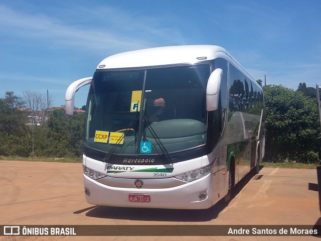 Viação Paraty 3540 na cidade de São Paulo, São Paulo, Brasil, por Andre Santos de Moraes. ID da foto: 8024281.