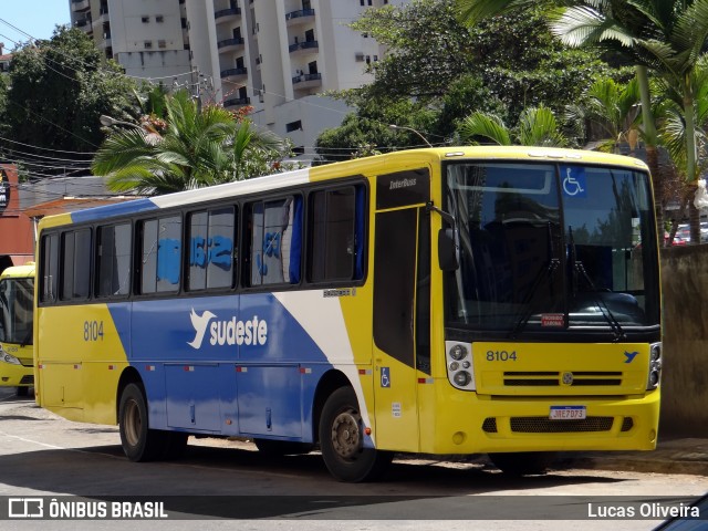 Viação Sudeste 8104 na cidade de Cachoeiro de Itapemirim, Espírito Santo, Brasil, por Lucas Oliveira. ID da foto: 7975169.