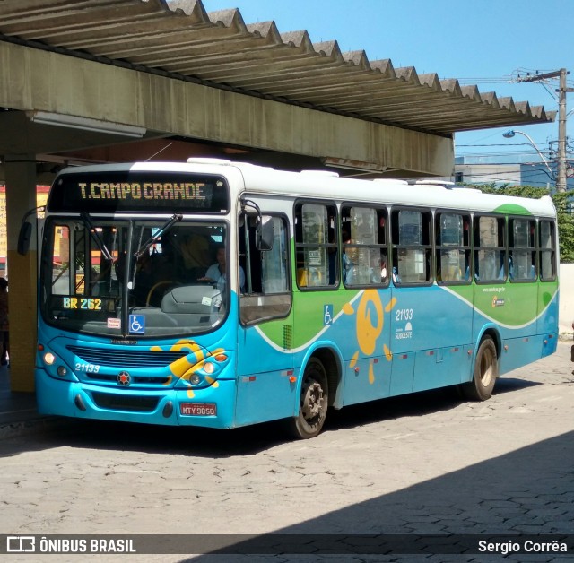 Santa Zita Transportes Coletivos 21133 na cidade de Vila Velha, Espírito Santo, Brasil, por Sergio Corrêa. ID da foto: 8026986.