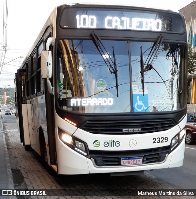 Viação Elite 2329 na cidade de Volta Redonda, Rio de Janeiro, Brasil, por Matheus Martins da Silva. ID da foto: 8026714.