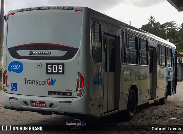 Nova Transporte 22203 na cidade de Cariacica, Espírito Santo, Brasil, por Gabriel Lavnis. ID da foto: 8027349.