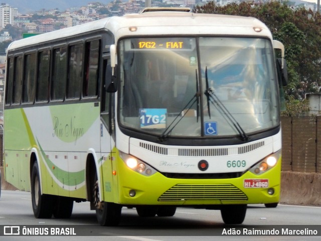 Rio Negro Fretamento e Turismo 6609 na cidade de Belo Horizonte, Minas Gerais, Brasil, por Adão Raimundo Marcelino. ID da foto: 8028701.