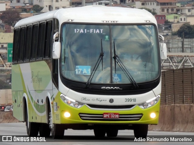 Rio Negro Fretamento e Turismo 39918 na cidade de Belo Horizonte, Minas Gerais, Brasil, por Adão Raimundo Marcelino. Número da foto: #8028675.