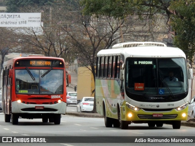 Rio Negro Fretamento e Turismo 38118 na cidade de Belo Horizonte, Minas Gerais, Brasil, por Adão Raimundo Marcelino. Número da foto: #8028338.