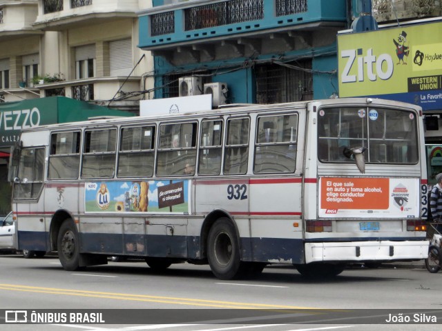 CUTCSA - Companhia Uruguaia de Transporte Coletivo 932 na cidade de Montevideo, Montevideo, Uruguai, por João Silva. Número da foto: #8031886.