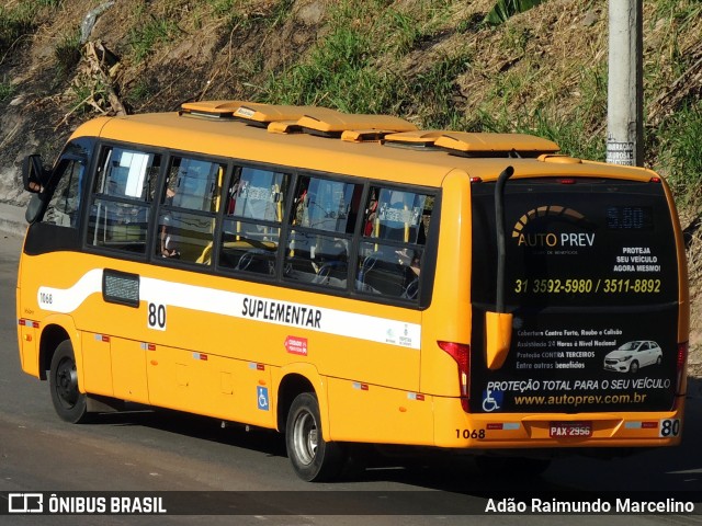 Transporte Suplementar de Belo Horizonte 1068 na cidade de Belo Horizonte, Minas Gerais, Brasil, por Adão Raimundo Marcelino. ID da foto: 8031526.