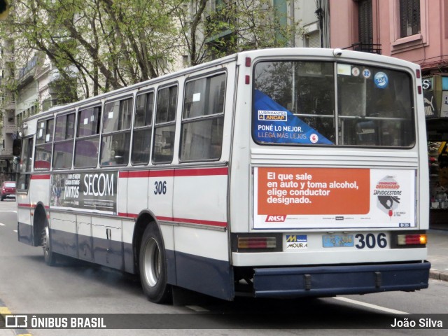 CUTCSA - Companhia Uruguaia de Transporte Coletivo 306 na cidade de Montevideo, Montevideo, Uruguai, por João Silva. ID da foto: 8030563.