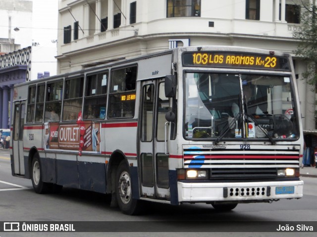 CUTCSA - Companhia Uruguaia de Transporte Coletivo 928 na cidade de Montevideo, Montevideo, Uruguai, por João Silva. ID da foto: 8031880.