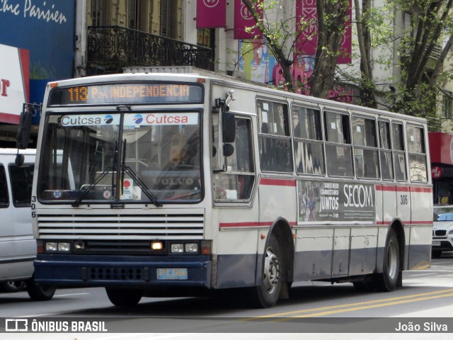 CUTCSA - Companhia Uruguaia de Transporte Coletivo 306 na cidade de Montevideo, Montevideo, Uruguai, por João Silva. Número da foto: #8030578.