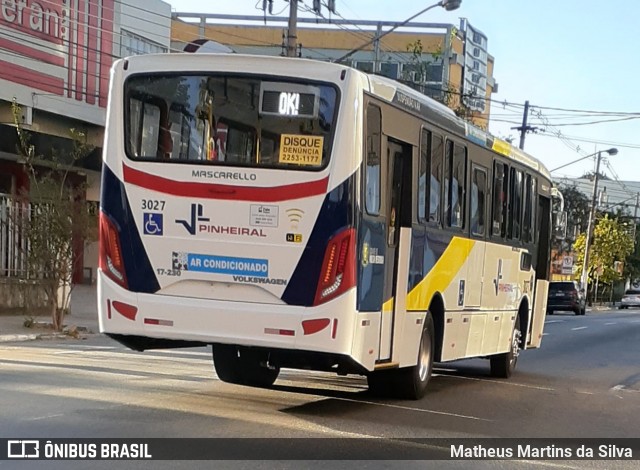 Viação Pinheiral 3027 na cidade de Volta Redonda, Rio de Janeiro, Brasil, por Matheus Martins da Silva. ID da foto: 8029031.