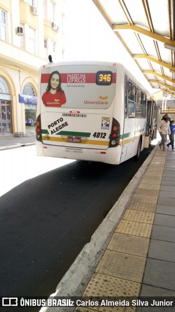 Empresa Gazômetro de Transportes 4012 na cidade de Porto Alegre, Rio Grande do Sul, Brasil, por Luiz Carlos Almeida Silva Junior. Número da foto: #8029445.