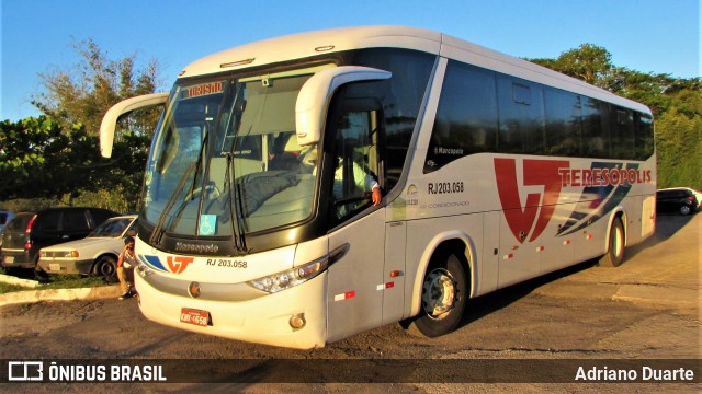 Viação Teresópolis RJ 203.058 na cidade de Barra do Piraí, Rio de Janeiro, Brasil, por Adriano Duarte. Número da foto: #8034099.