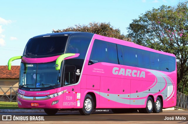 Viação Garcia 7239 na cidade de Maringá, Paraná, Brasil, por José Melo. ID da foto: 8033720.