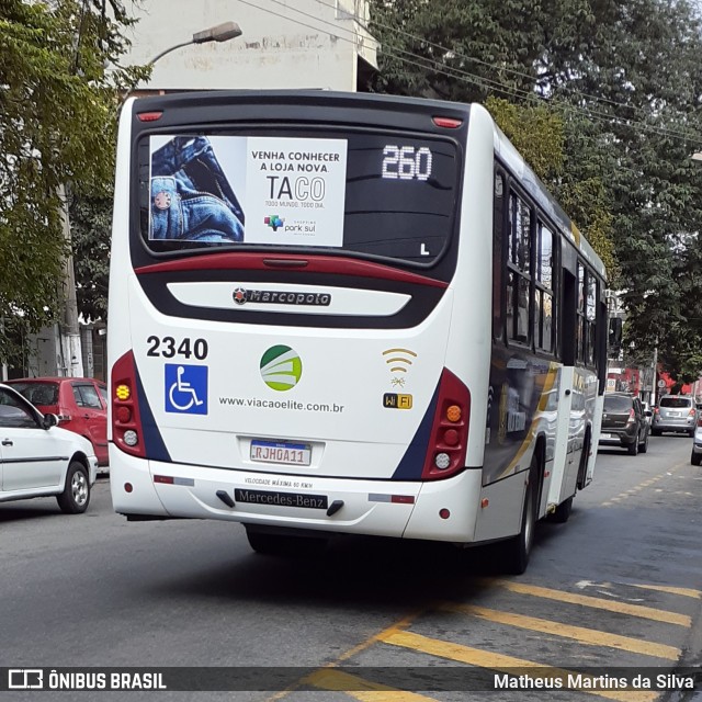 Viação Elite 2340 na cidade de Volta Redonda, Rio de Janeiro, Brasil, por Matheus Martins da Silva. ID da foto: 8033285.