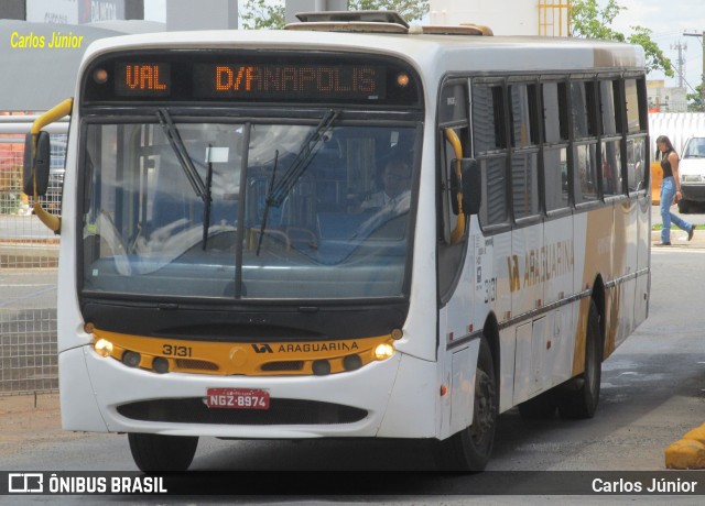 Viação Araguarina 3131 na cidade de Goiânia, Goiás, Brasil, por Carlos Júnior. ID da foto: 8038279.