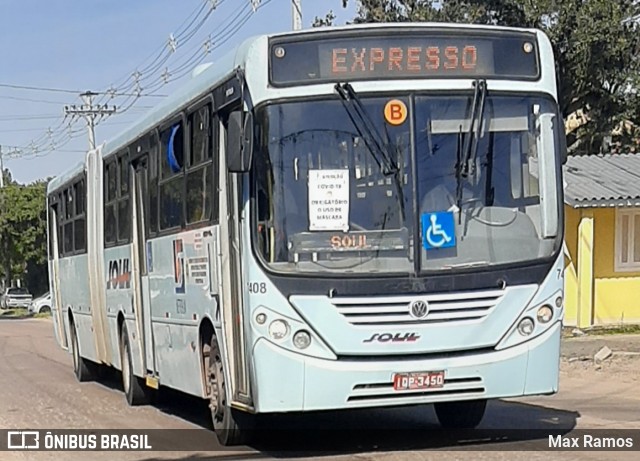 SOUL - Sociedade de Ônibus União Ltda. 7408 na cidade de Porto Alegre, Rio Grande do Sul, Brasil, por Max Ramos. Número da foto: #8035817.