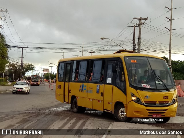 AVP - Auto Viação Paraíso 5018 na cidade de Aracaju, Sergipe, Brasil, por Matheus dos Santos. ID da foto: 8036050.