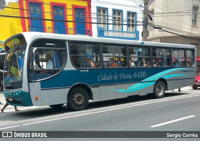 Viação Grande Vitória 6480 na cidade de Vitória, Espírito Santo, Brasil, por Sergio Corrêa. Número da foto: #8035862.
