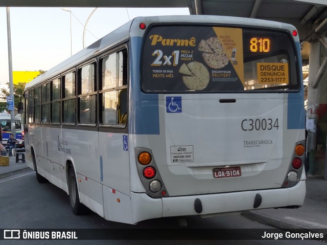 Transportes Futuro C30034 na cidade de Rio de Janeiro, Rio de Janeiro, Brasil, por Jorge Gonçalves. ID da foto: 8036432.