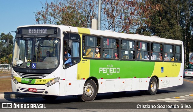 Viação Penedo RJ 213.012 na cidade de Resende, Rio de Janeiro, Brasil, por Cristiano Soares da Silva. ID da foto: 8041645.