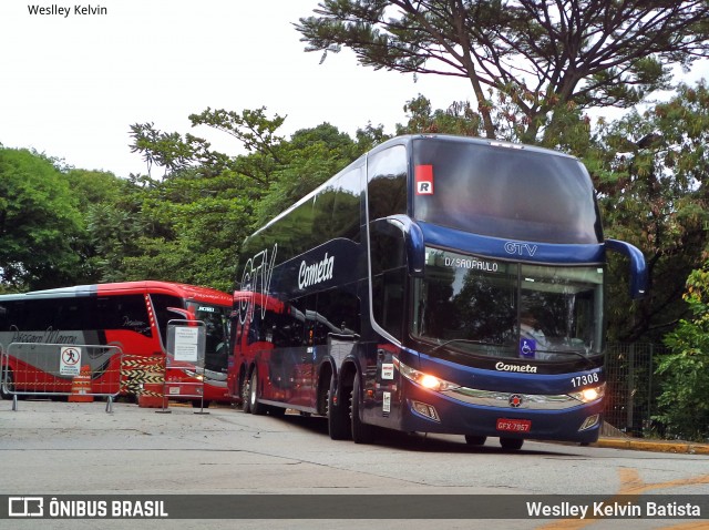Viação Cometa 17308 na cidade de São Paulo, São Paulo, Brasil, por Weslley Kelvin Batista. Número da foto: #8040271.